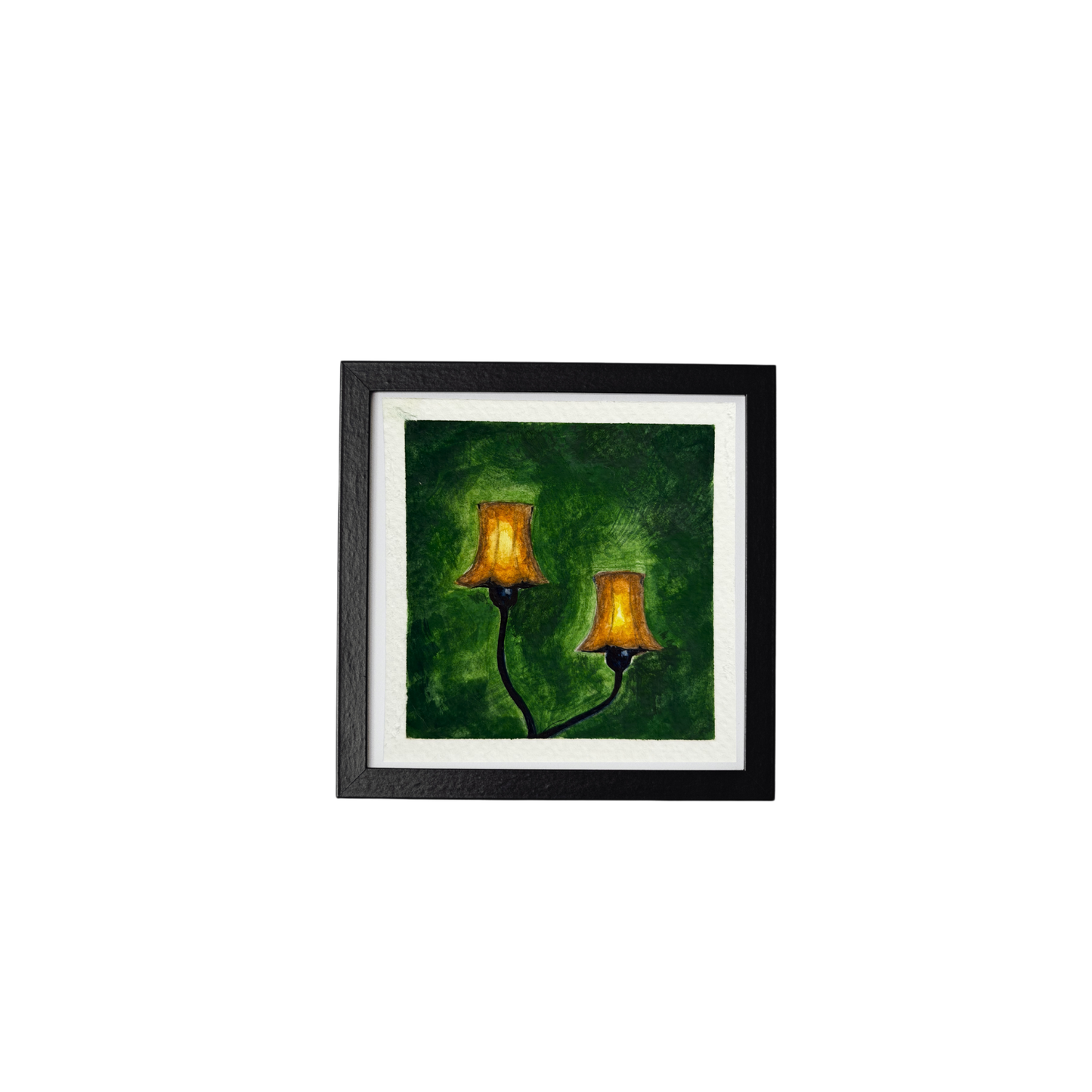 Lamps on Green - Mini Painting
